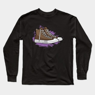 Vintage Brown Skate Sneaker Long Sleeve T-Shirt